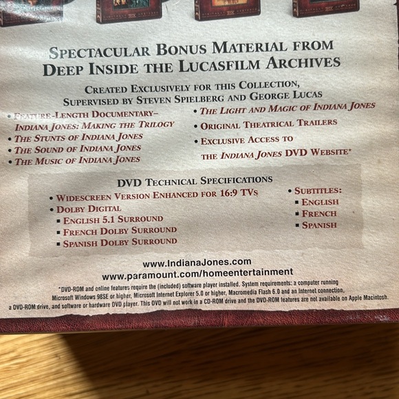 NWT The Adventures of Indiana Jones Complete Widescreen 4 DVD Movie Collection - Picture 8 of 10